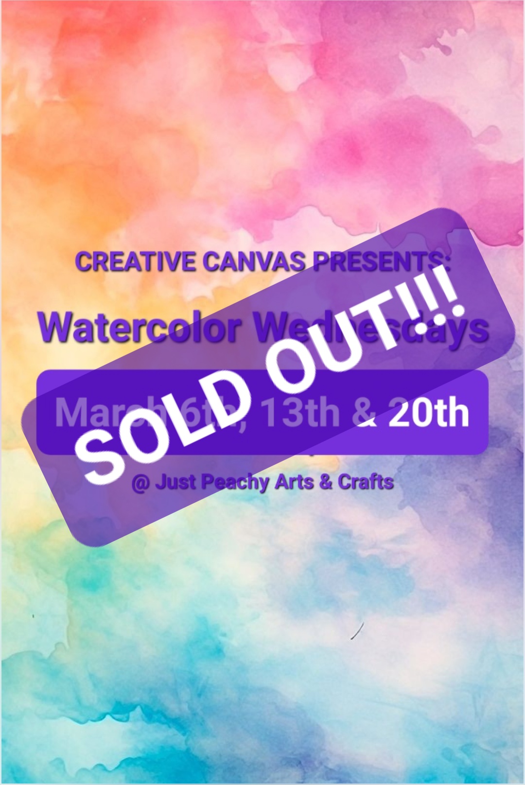 Watercolor Wednesdays CreativeCanvas.Ca